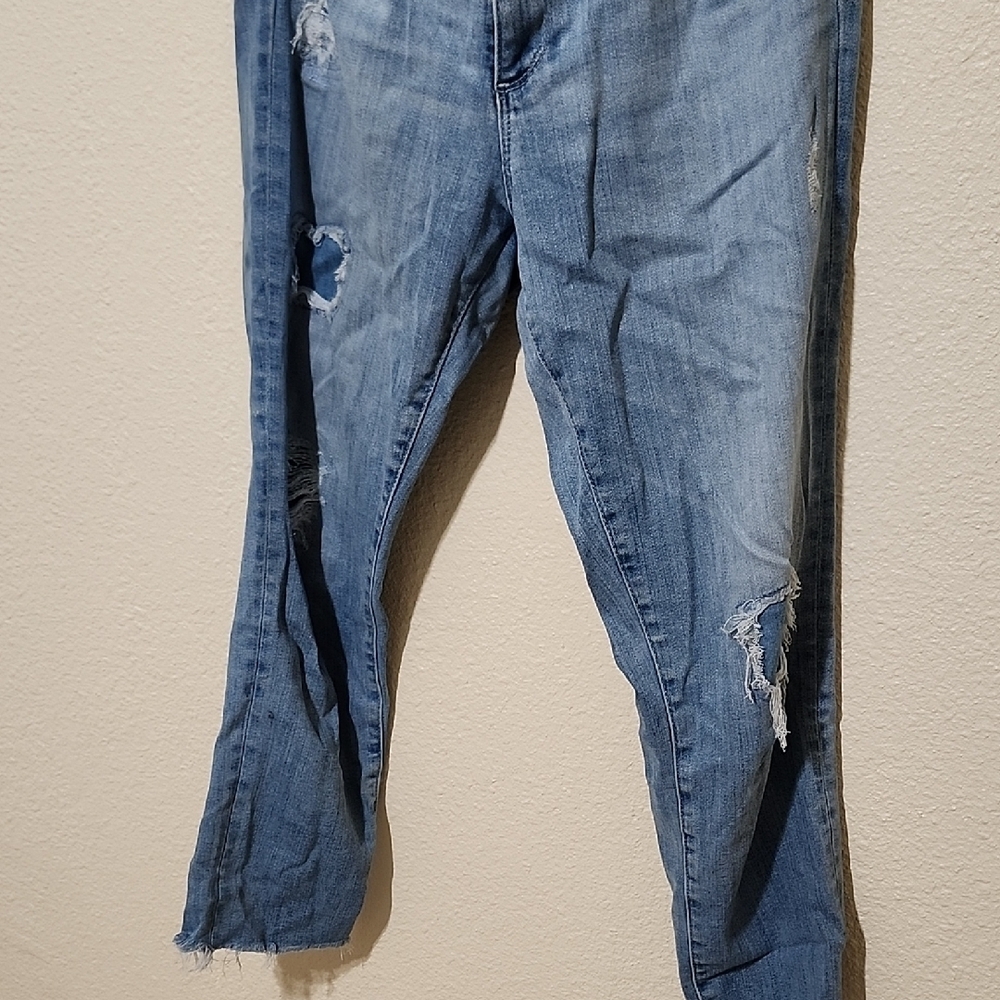 Ag Adriano Goldschmied Blue Skinny Jeans with Distressed Detailing - Picture 4 of 10
